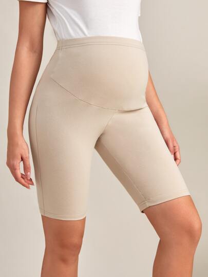SHEIN Maternity Wide Waistband Biker Shorts