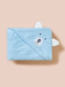 Cartoon Graphic Baby Swaddling Blanket - Blue - View 2