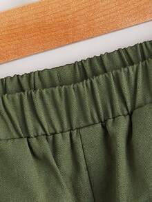 SHEIN Toddler Boys Letter Patched Colorblock Cargo Pants - Multicolor - View 3