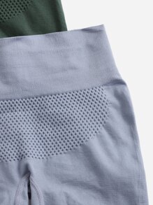 Easithlete 3pcs Softness Breathable Ruched Sports Shorts Stretchy ShortsWomen Sweat Short, Gym Short, Biker Short - Multicolor - View 5