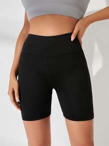 Easithlete Quần short thể thao có lưới thoáng khí, túi đựng điện thoại, quần short co giãn, quần short biker, quần short spandex, quần short đen. - màu đen - Xem 4