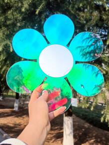 1 pieza Pegatina de pared de espejo en forma de flor - Multicolor - Ver 2