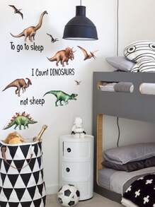 1 pieza Pegatina de pared con estampado de dinosaurio - Multicolor - Ver 5