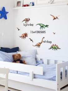 1 pieza Pegatina de pared con estampado de dinosaurio - Multicolor - Ver 6