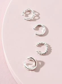 4 piezas Cuff de oreja simple