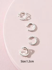 4 piezas Cuff de oreja simple