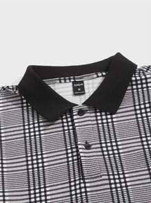 GENTILAND 男士格紋POLO衫和短褲套裝