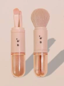 Travel Makeup Brushes Set, 4 In 1 Makeup Brush, Cute Mini Retractable Pink Makeup Brushes Set Professional Makeup Brushes Foundation Blending Powder Eye Shadow Brush For Women Facial Cosmetics Makeup Brush Set,Brush Set,Makeup Brush Kit,Make Up Brush Set,Make Up Set Complete,Makeup Brush Set,Complete Makeup Kit,Brush Kit,Brushes Makeup Set,Makeup Gift Set,Set - Pink - View 1