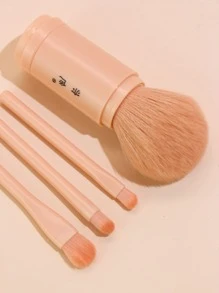 Travel Makeup Brushes Set, 4 In 1 Makeup Brush, Cute Mini Retractable Pink Makeup Brushes Set Professional Makeup Brushes Foundation Blending Powder Eye Shadow Brush For Women Facial Cosmetics Makeup Brush Set,Brush Set,Makeup Brush Kit,Make Up Brush Set,Make Up Set Complete,Makeup Brush Set,Complete Makeup Kit,Brush Kit,Brushes Makeup Set,Makeup Gift Set,Set - Pink - View 4