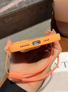 Funda de móvil simple con acollador - Naranja - Ver 3