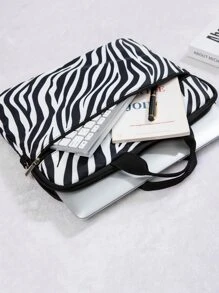 Túi đựng máy tính xách tay sọc ngựa vằn - Đen và trắng - Xem 3