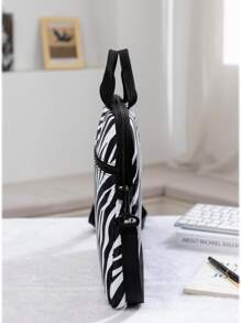 Túi đựng máy tính xách tay sọc ngựa vằn - Đen và trắng - Xem 4