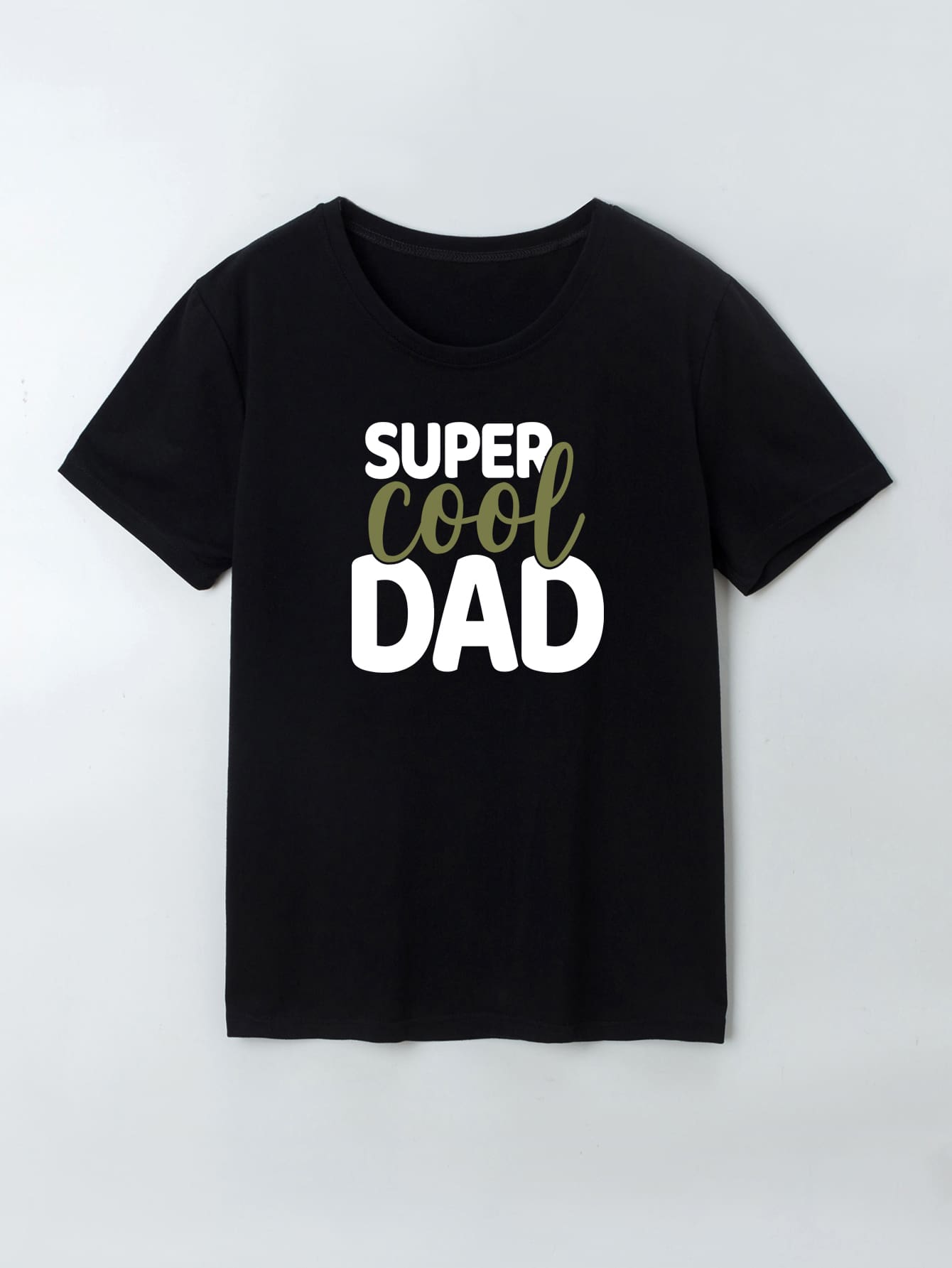 Hombres Camiseta con estampado de letra - Negro - Ver 1