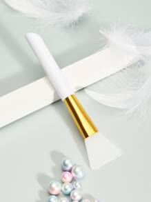 Clean Silicone Facial Sheet Brush, 1pc Face Care DIY Mud Facial Sheet Apply Skin Care Tool - White - View 1