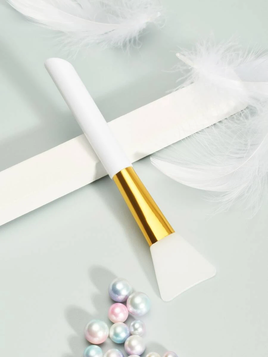 Clean Silicone Facial Sheet Brush, 1pc Face Care DIY Mud Facial Sheet Apply Skin Care Tool - White - View 1