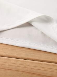 SHEIN Young Boy Tropical Print Tee With Shorts - Blue and White - View 3