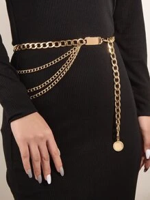 街头圆形吊饰链带万圣节 - 金色 - 查看 1