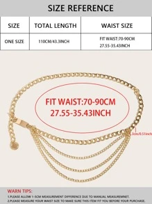 街头圆形吊饰链带万圣节 - 金色 - 查看 5