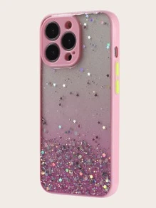 Vỏ điện thoại màu lấp lánh được làm nổi - Hồng - Xem 1