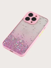 Vỏ điện thoại màu lấp lánh được làm nổi - Hồng - Xem 3