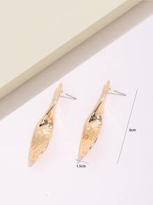 Pendientes largos estructurado - Amarillo Oro - Ver 3