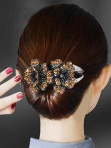 Kẹp tóc hoa Rhinestone - Nhiều màu - Xem 1