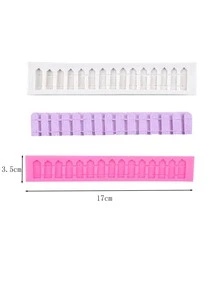 1pc Fence Design Random Color Candy Mold - Multicolor - View 3