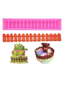 1pc Fence Design Random Color Candy Mold - Multicolor - View 4