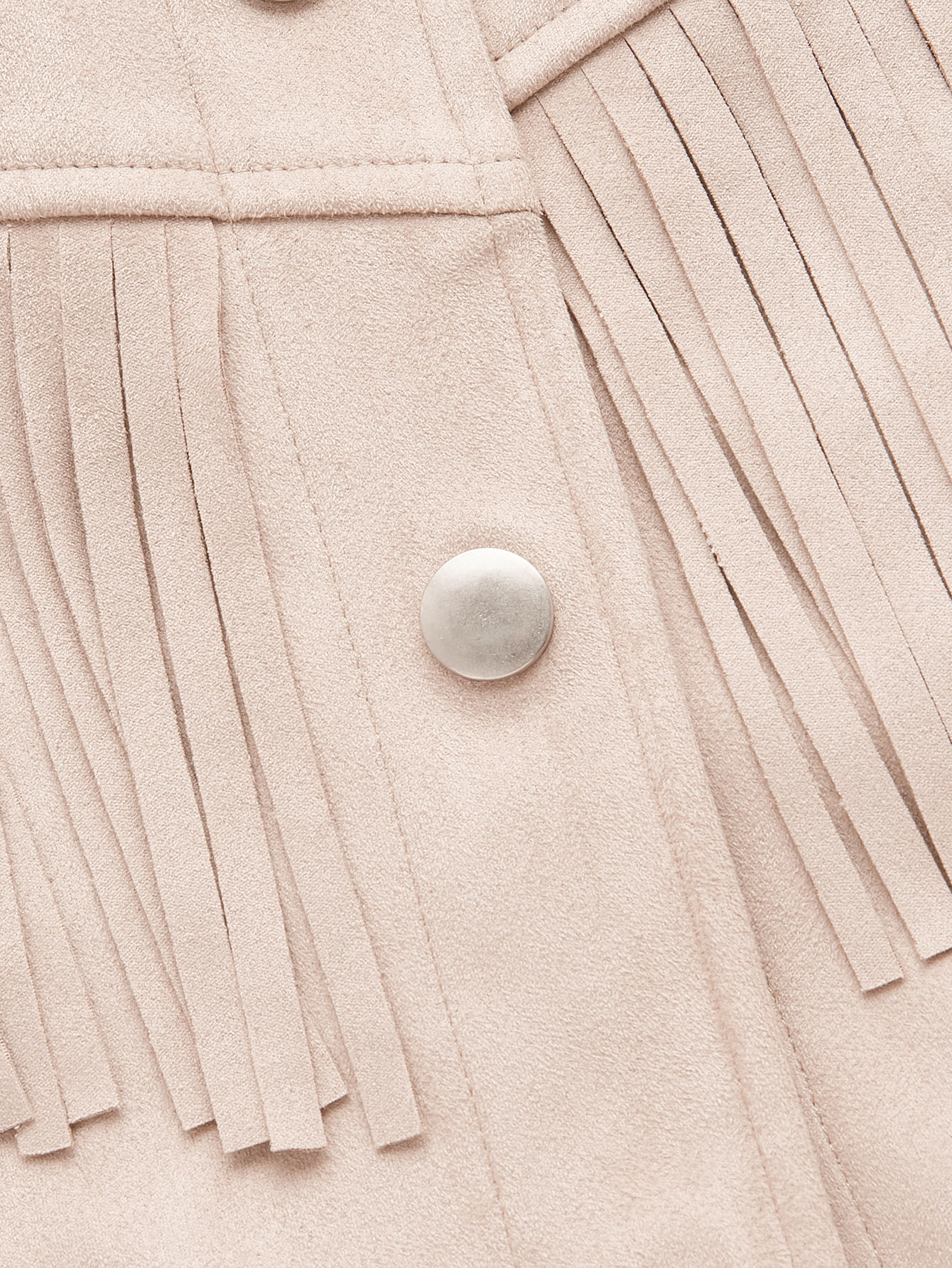 SHEIN Essnce Suedette Fringe Crop Jacket SHEIN IN