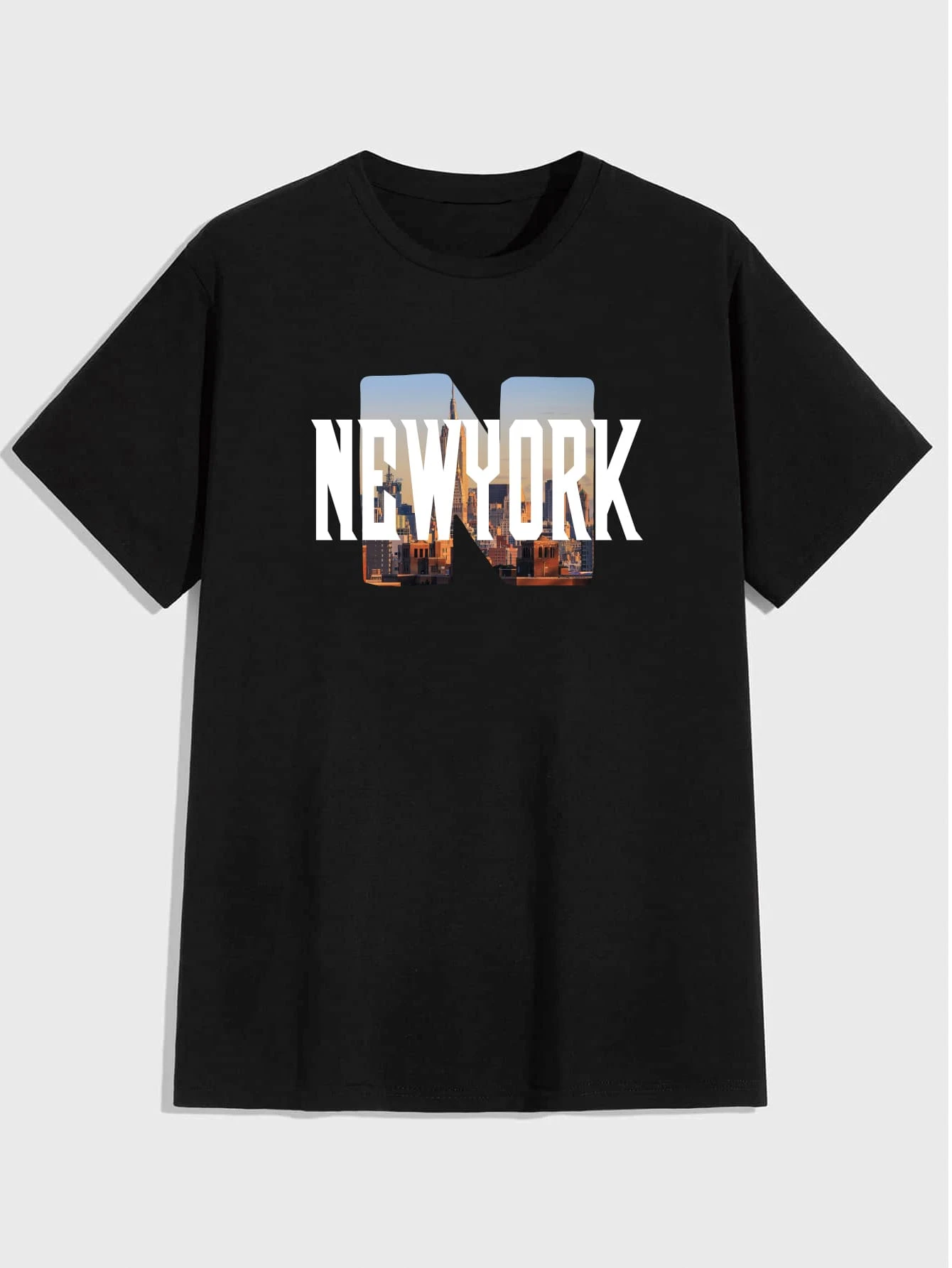ROMWE MEN Casual Grafisch Tekst Shirts mannen