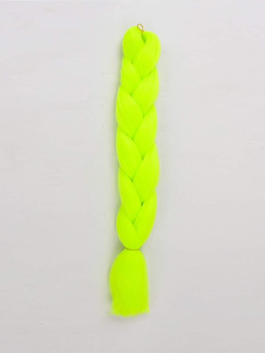1pc Neon Lime Synthetic Hair Braid - Green - View 1