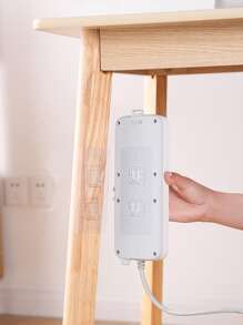 4pcs Dual Hooks Adhesive Multi-functional Hook, Plug Holder Organizer For Bathroom, Bedroom, Living Room