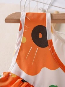 女孩印花荷葉邊連衣裙 - 彩色 - 查看 4