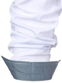 Manfinity Áo sơ mi Nam Nút phía trước màu trơn Công việc - trắng - Xem 3