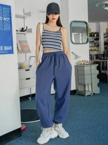 DAZY Áo hai dây Gân đan Sọc Giải trí - Nhiều màu - Xem 4