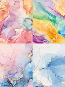 24入組大理石紋樣式材料紙 - 彩色 - 查看 3