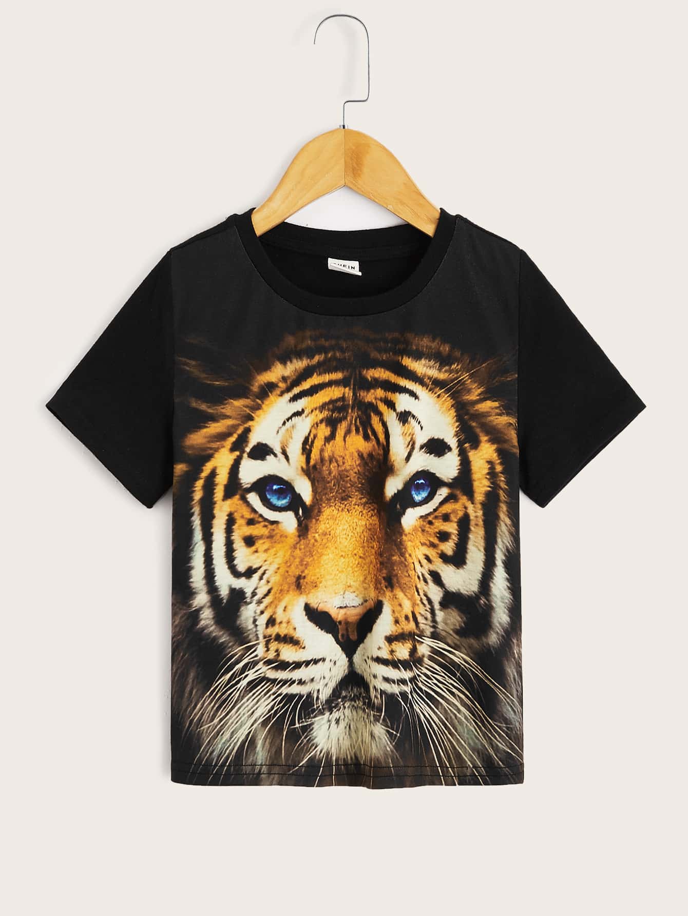 SHEIN Young Boy Tiger Print Tee