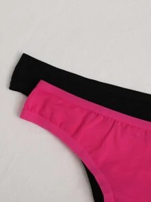 5packs Solid Simple Sexy Panties - Multicolor - View 4