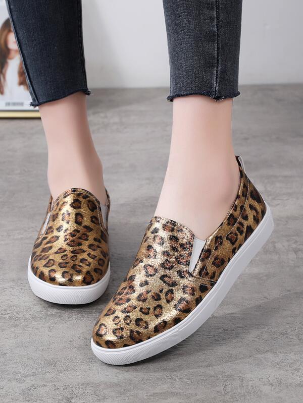 leopard slip on