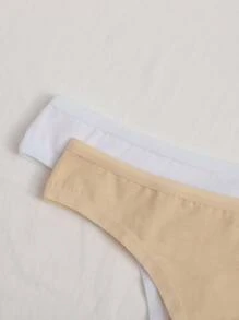 5packs Solid Simple Sexy Panties - Multicolor - View 5