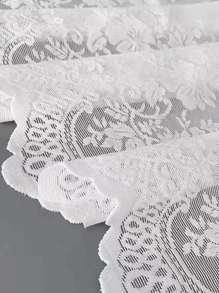 Rèm cửa đơn thêu ren - trắng - Xem 8