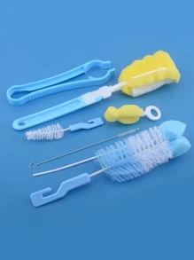 7pcs Random Color Baby Bottle Cleaning Brush - Multicolor - View 7