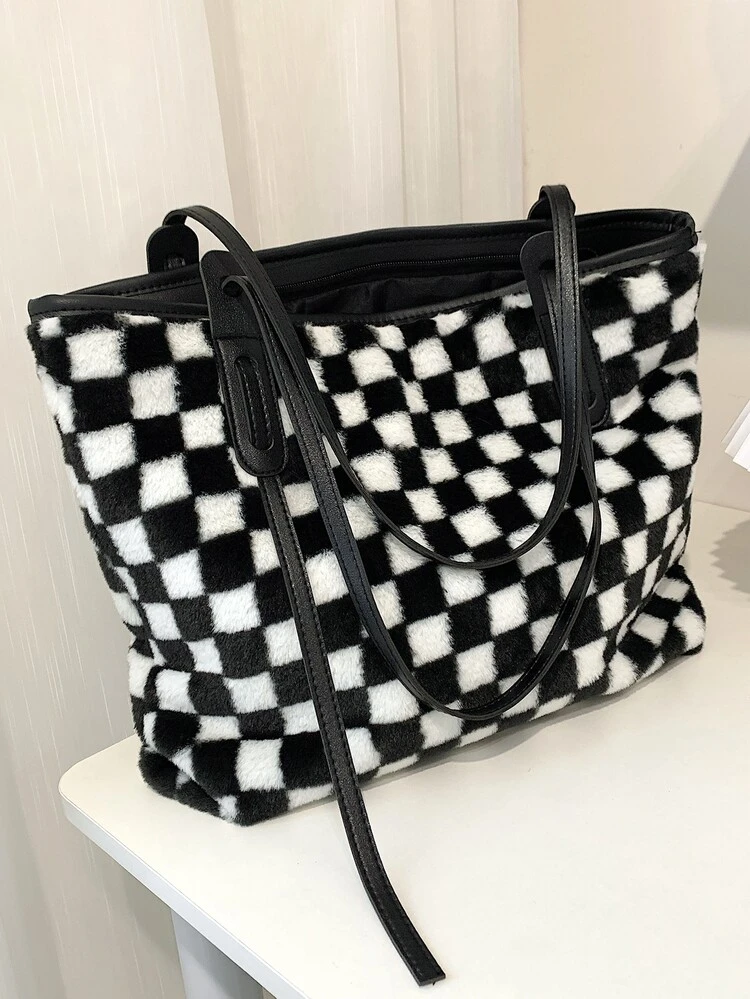 fluffy tote bag shein