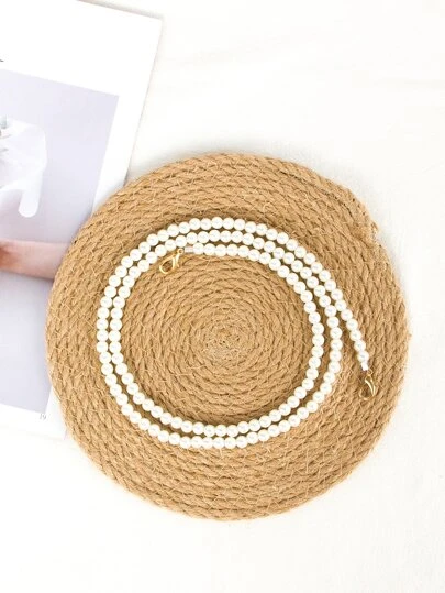 人工パールビーズ ショルダーストラップの画像