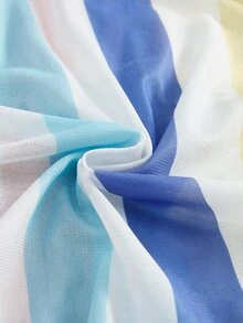 Girls Letter & Block Striped Print Tee & Cami Top - Multicolor - View 5