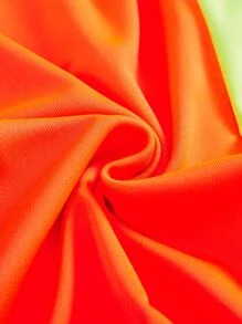 Girls Two Tone Letter Embroidery Tee & Shorts - Multicolor - View 6