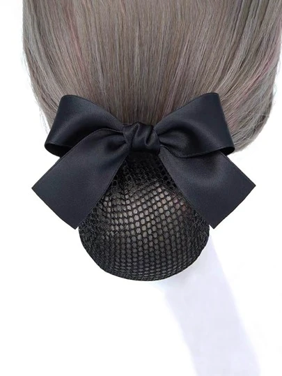 Bow & Net Decor Hair Clip Cute Valentine's Day Valentines Claw Clips Hair Claws Hair Barrettes, School Stuff, Elegant, College, Bows, Classy, Winter Outfit Women, Hair Accessories