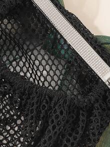 蝴蝶結和網狀裝飾髮夾 - 彩色 - 查看 3