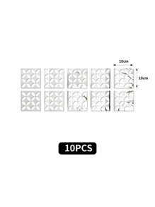 10 piezas Palo hueco superficie de espejo - Plateado - Ver 3