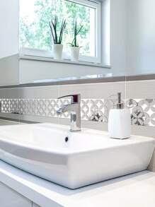 10 piezas Palo hueco superficie de espejo - Plateado - Ver 5